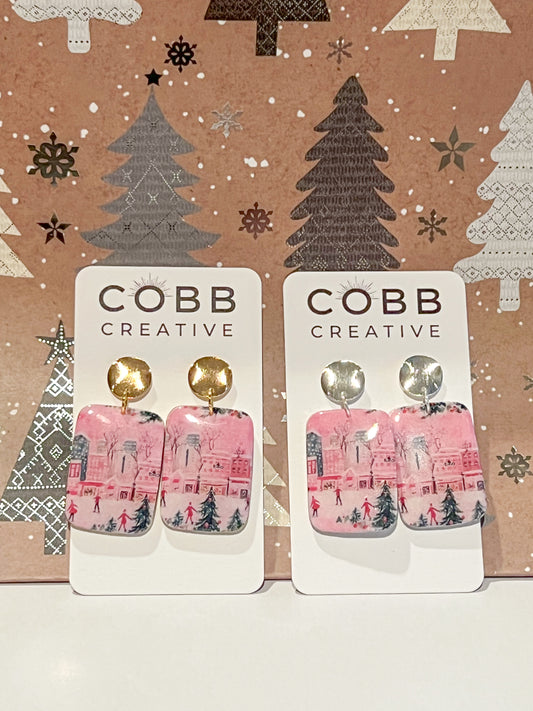 Pink Wonderland Large Earrings