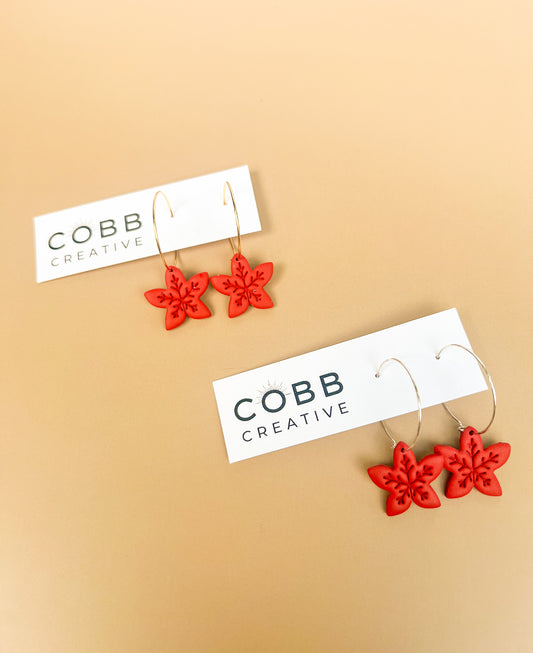 Falling Leaves Hoop Earrings
