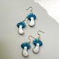 Blue Mushroom Drop Earrings