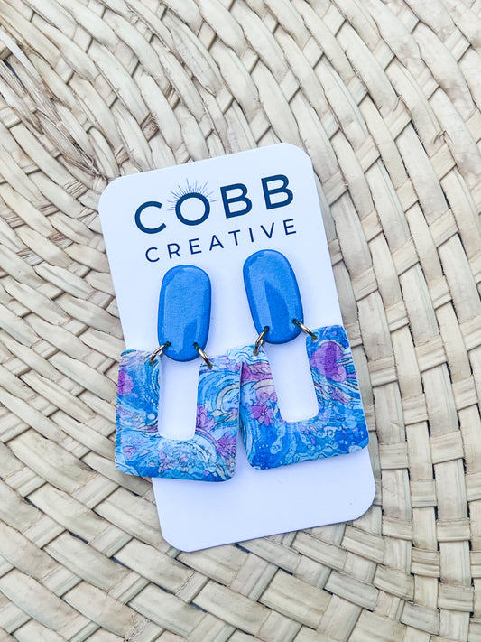 Tidal Bloom Square Earrings