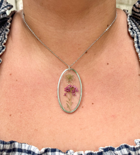 Silver Wildflower Necklace