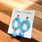 Blue Donut Drop Earrings