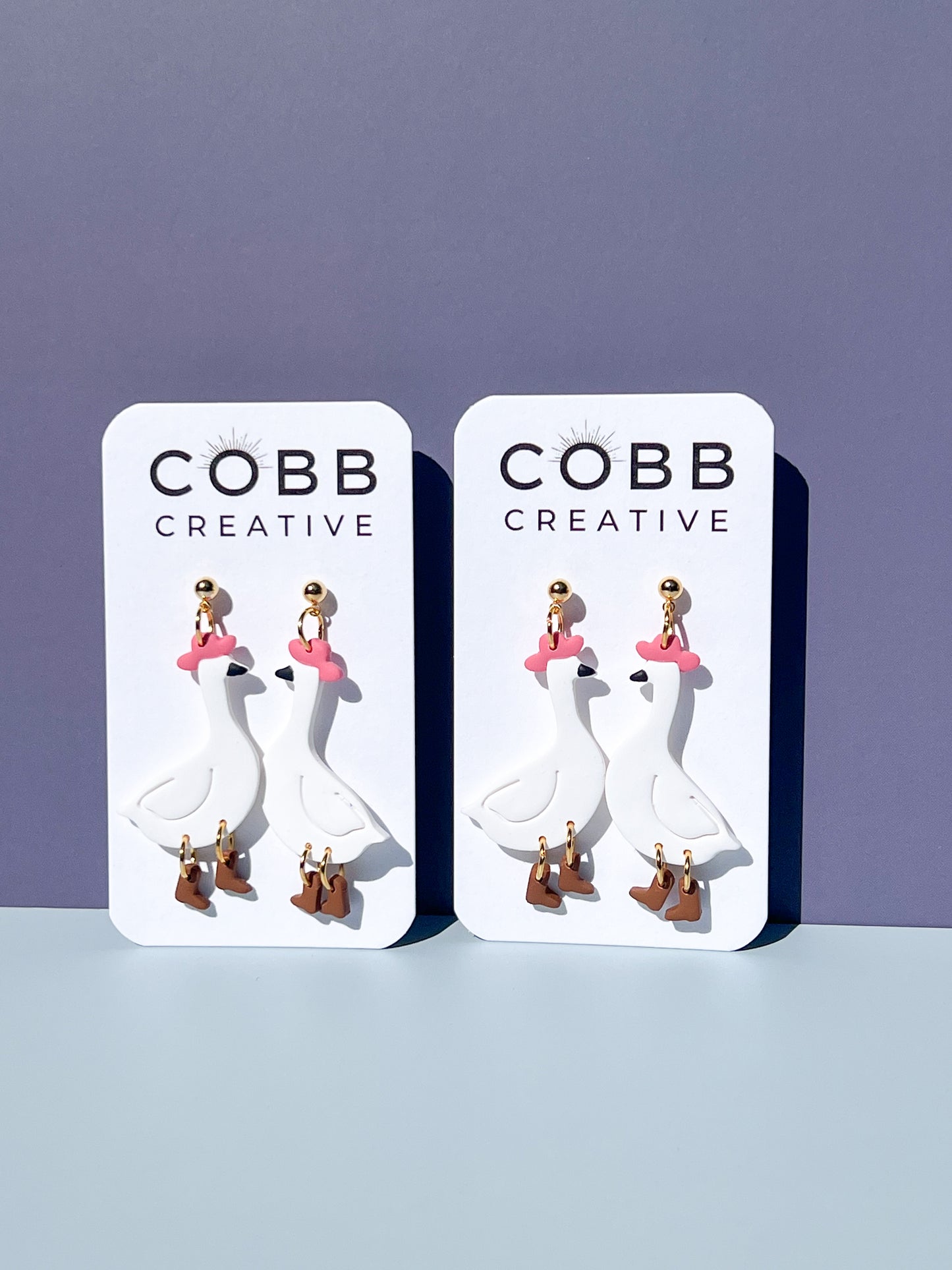 Goose in Boots Earrings