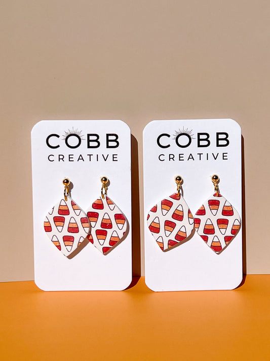 Candy Corn Drop Earrings
