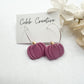 Purple Pumpkin Hoop Earrings