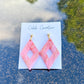 Pretty in Pink Diamond Shaped Drop Earrings