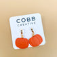 Orange Pumpkin Drop Earrings