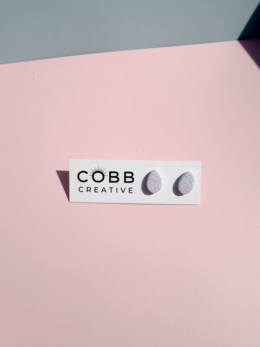 Purple Easter Egg Earrings