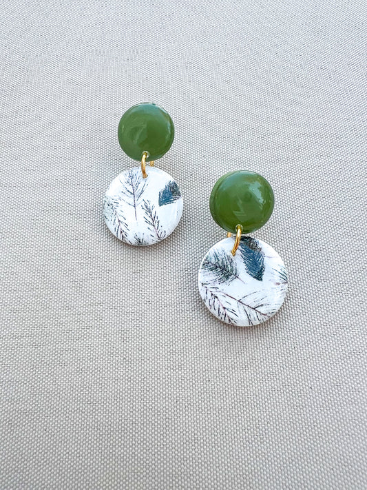 Wintery Forest Round Earrings II