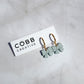Mint Bow Hoop Earrings