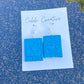 Blue Tarot Book Hook Earrings