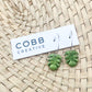 Monstera Leaf Shimmer Earrings