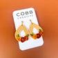 Extruded Teardrop Fall Florals Earrings
