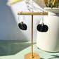 Black Pumpkin Hoop Earrings