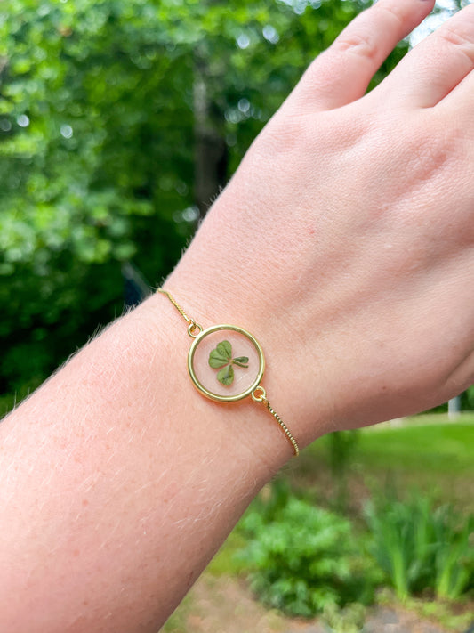 Gold Four Leaf Clover Bracelet