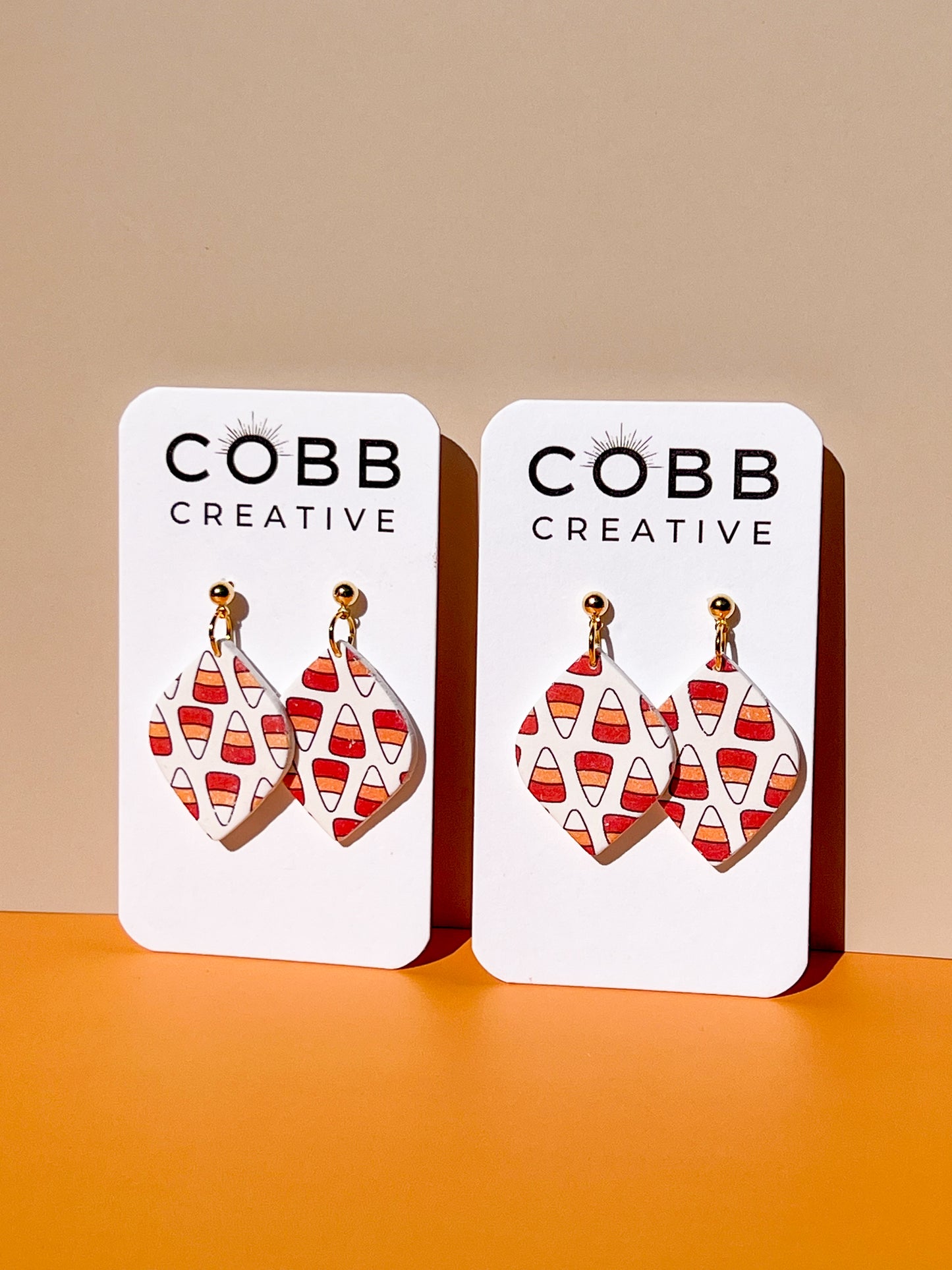 Candy Corn Drop Earrings
