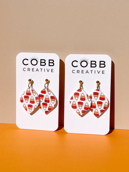 Candy Corn Drop Earrings