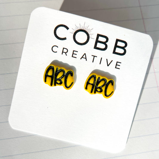 ABC Stud Earrings