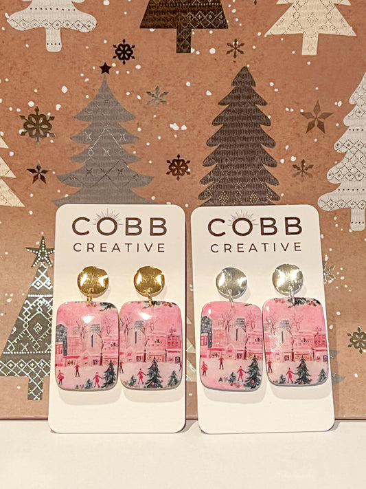 Pink Wonderland Large Earrings