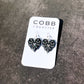 Black Spiderweb Heart Hook Earrings