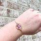 Gold Purple Hydrangea Bracelet