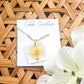 Neutral Square Pressed Flower Necklace