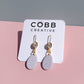 Large Purple Easter Egg Earrings