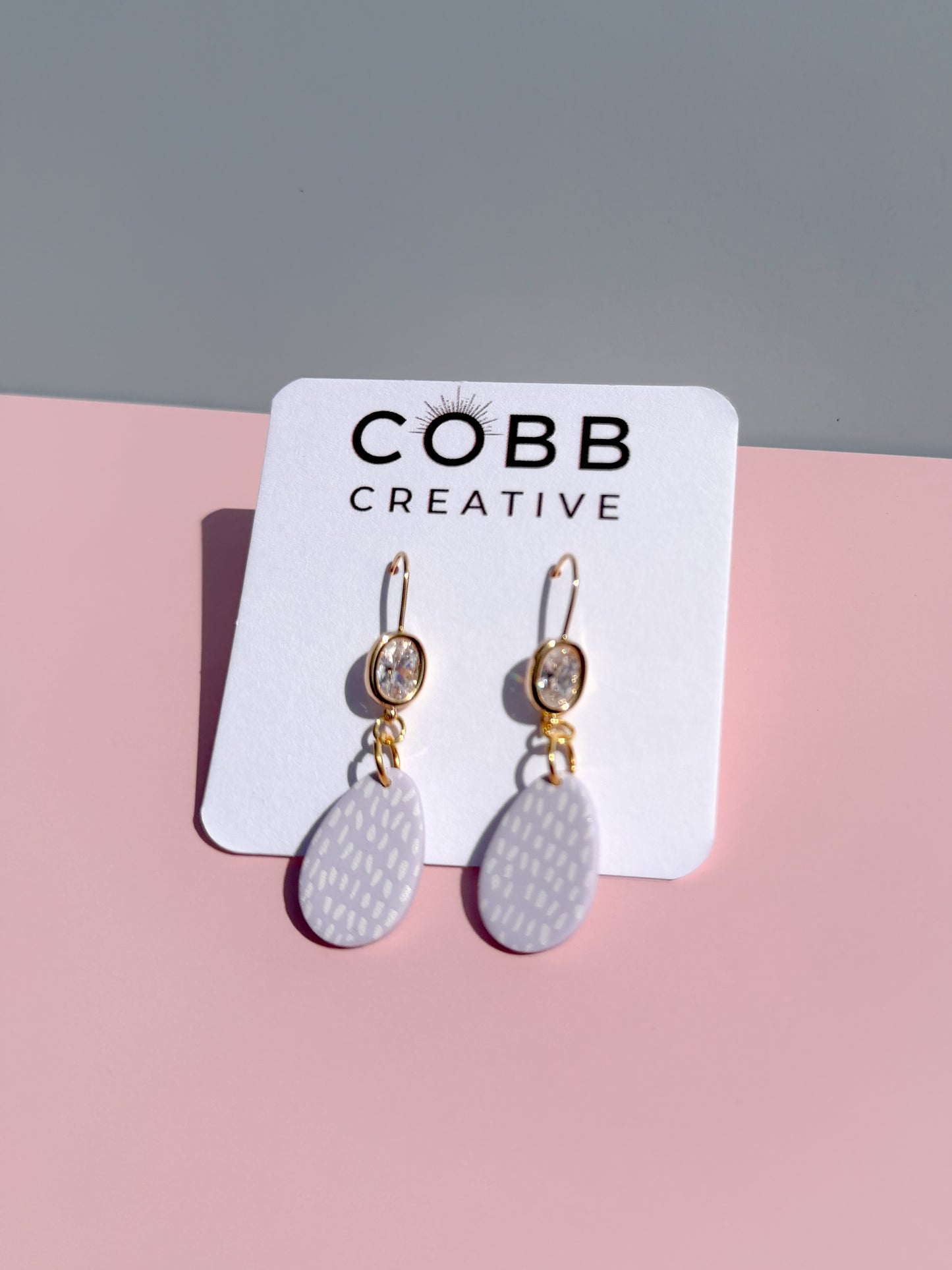Large Purple Easter Egg Earrings