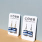 Beautiful Blue Book Stack Hook Earrings