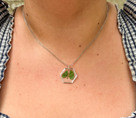 Silver Four Leaf Clover Necklace