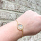 Gold Blue Hydrangea Bracelet