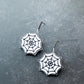 White Spooky Spiderweb Earrings