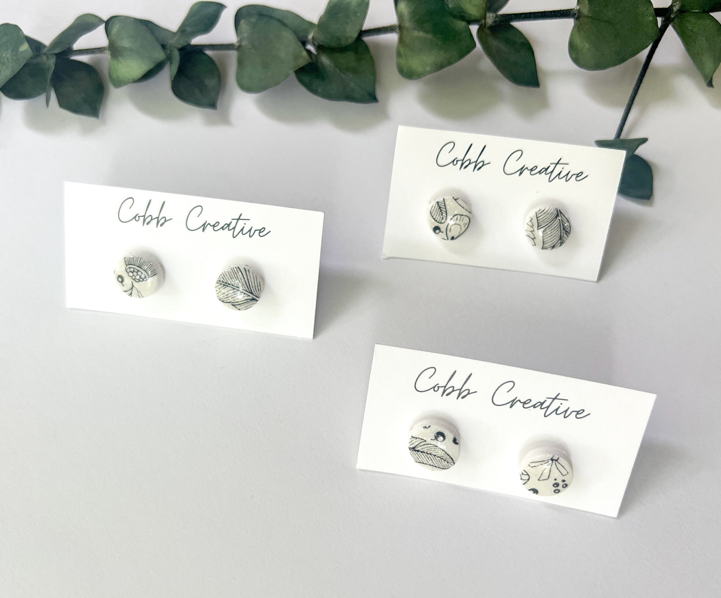 Garden Round Stud Earrings