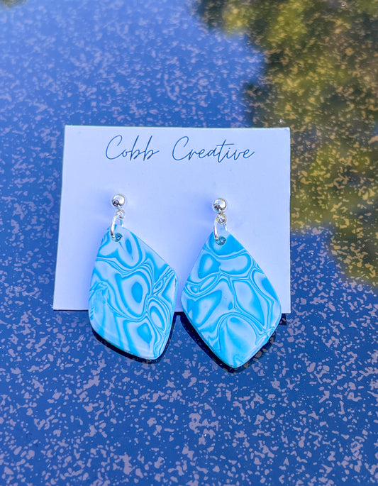 Groovy Blue Dangle Earrings