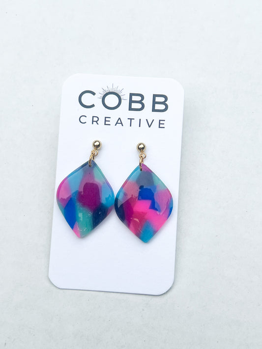 Rainbow Relic Rhombus Earrings