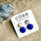 Azure Bloom Round Earrings