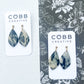 Midnight Marble Teardrop Earrings
