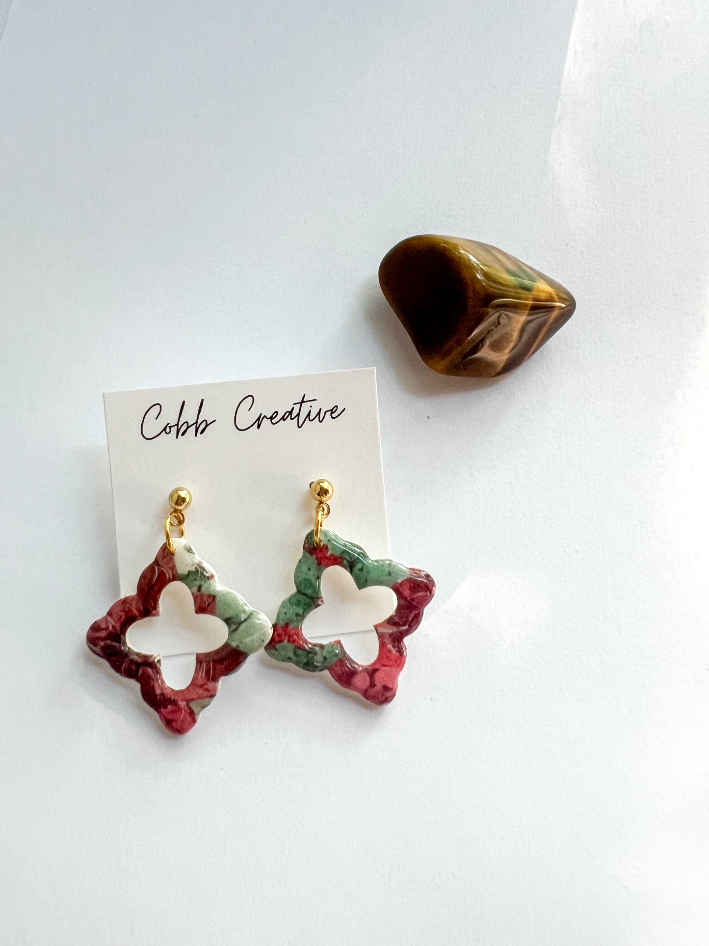 Poinsettia Drop Earrings