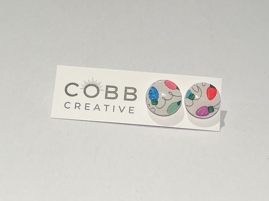 Christmas Lights Stud Earrings