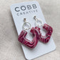 Marbled Wine Drop Earrings