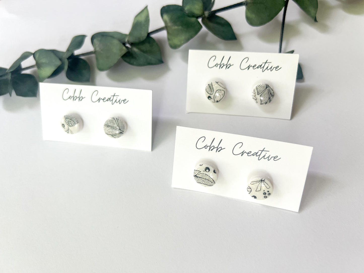 Garden Round Stud Earrings