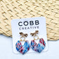 Fragmented Colors Bow Stud Earrings