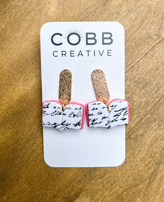 Open Book Earrings