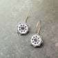 White Spiderweb Hoop Earrings