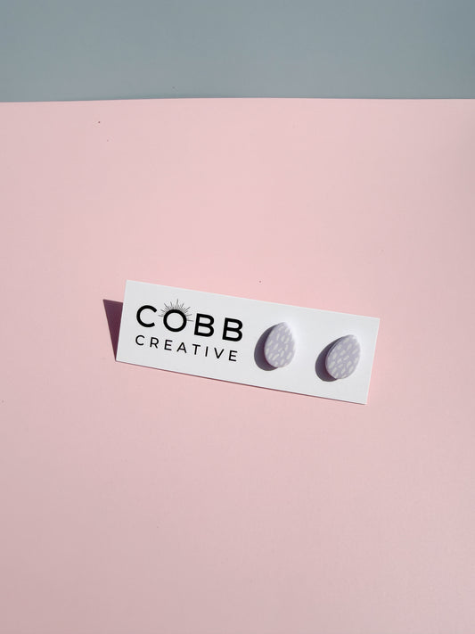 Purple Easter Egg Earrings