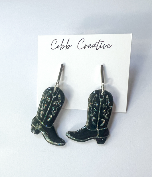 Star of the Show Boot Earrings