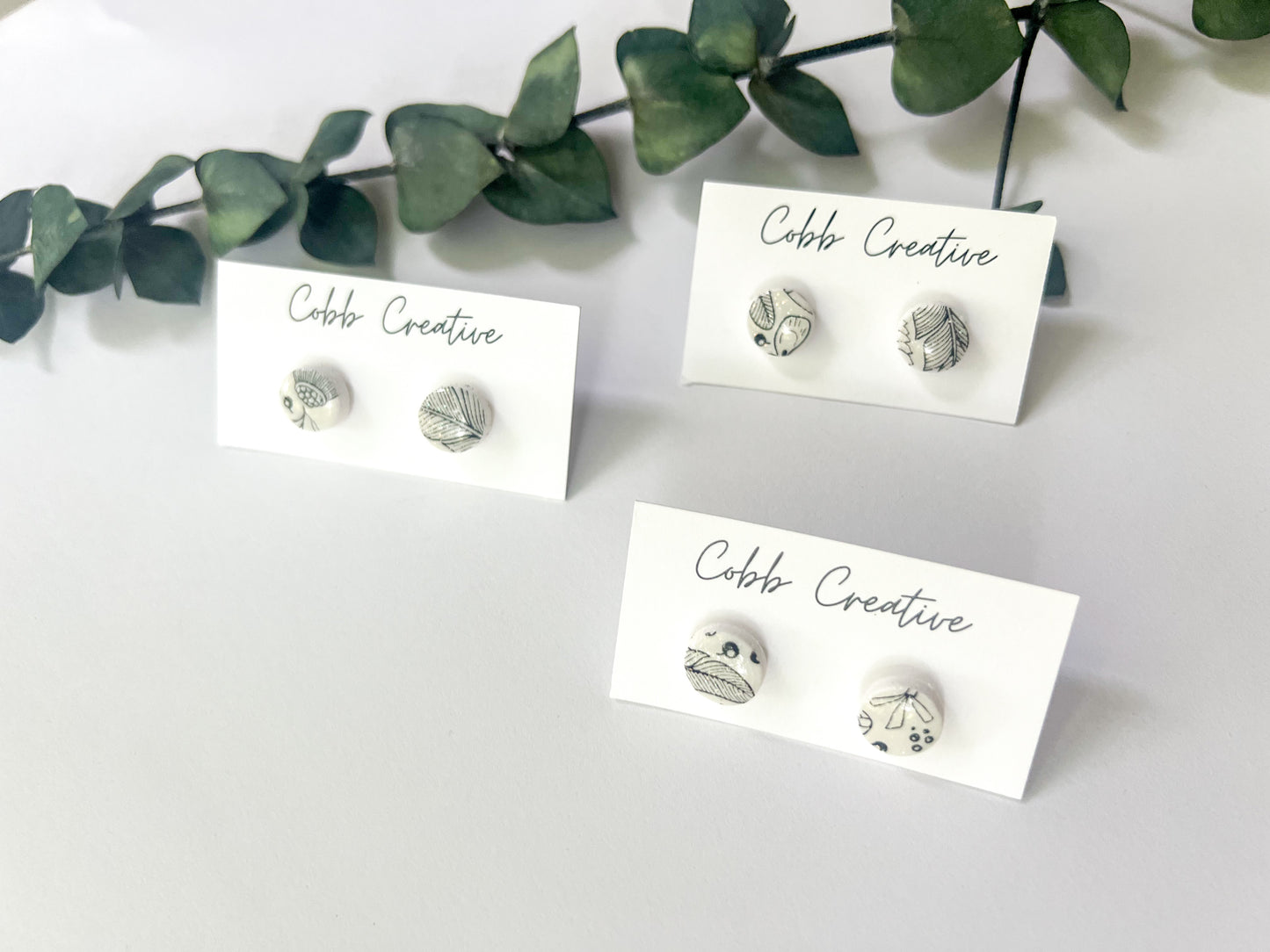 Garden Round Stud Earrings