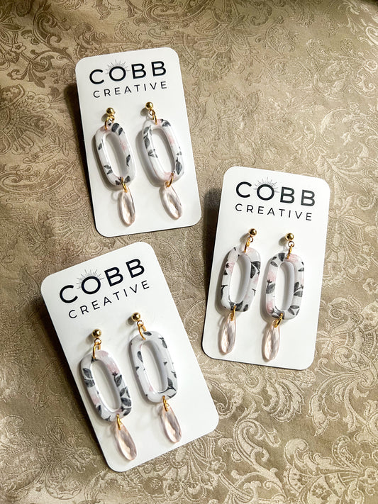 Soft Bloom Oval Earrings
