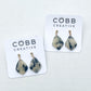 Midnight Marble Small Earrings