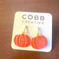 Orange Pumpkin Drop Earrings